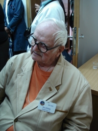 Veteran Phil Stevens, 10th Mountain Division, ZDA na obisku v Logu pod Mangartom 7. junija 2009.