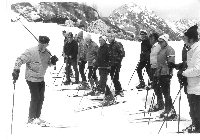 Clif Taylor je učil leta 1972 na Vršiču slovenske učitelje smučanja svoj GLM način poučevanja.