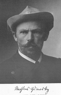 Slikar in utemeljitelj alpskega smučanja Mathias Zdarsky (1896).
