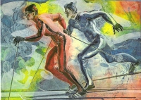 Smučarska moda je iz alpskega področja prodrla še na teke na smučeh (1980).