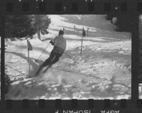 Slalom za Planiški teden v Kranjski Gori leta 1949.