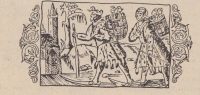 Selitev družine na smučeh z otroci v koših (Olaus Magnus: Historia de gentibus septentrionalibus – Zgodovina severnih ljudstev, 1555, po originalni gravuri narisal Svetozar Guček, 1955 v knjigi Bojana Hrovatina: Priročnik II. del).