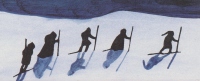 Sloveni so sledeh stare rimske ceste preko Atransa – Trojan (Lise Lunge-Larsen in Mary Azarian: The The Race of the Birkebeiners, 2001, Birkebeinerji na smučarskem pohodu).