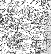Divji vojaki so napadali, ropali, pobijali, posiljevali in zasužnjevali šibkejše tuje prebivalce po lahko dostopnih predelih (Olaus Magnus: Historia de gentibus septentrionalibus – Zgodovina severnih ljudstev, 1555, Švedi so pozimi krvavo napadali sosednje narode).