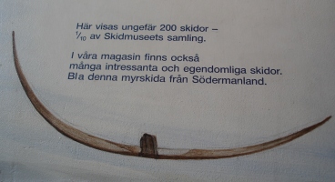 Upognjena švedska smučka iz Smučarskega muzej Umeå, Švedska, najdena v Södermanlandu. Ta pa ni edina, saj je na las podobna na ogled v Smučarskem muzeju v Besse-en-Chandesse, vulkanska pokrajina Auvergne (znana tudi kot Massif Central) v Franciji. Muzej Umeå ima preko 200 parov zelo dragocenih starih smuči.