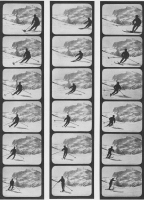 Paralelni zavoj ali čista kristianija: kinogram iz filma Fancka in Schneiderja Čudovite smuči – Wunder des Schneeschuhs iz leta 1925.