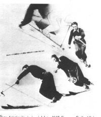Ruada, zavoj na strmini s poskokom (Emile Allais, 1948).