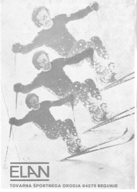 Andrej Guček, alpski tekmovalec in med študijem medicine učitelj smučanja, demonstrira na grbini odbojno tehniko s poskokom (1974).