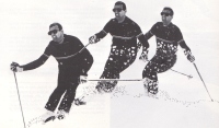 Iztok Belehar je bil alpinist in se nato vključil med učitelje smučanja. Bil je demonstrator in leta 1978 prevzel vodenje vrste demonstratorjev. Na sliki med zavojem na grbini leta 1982. Na sliki je opaziti je trpeči izraz na obrazu.