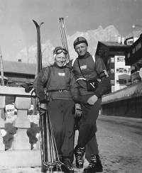 Slava Zupančič in trener Franci Čop.