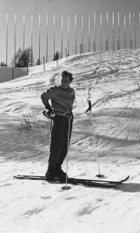 Slava Zupančič med treningom v Cortini d'Ampezzo.